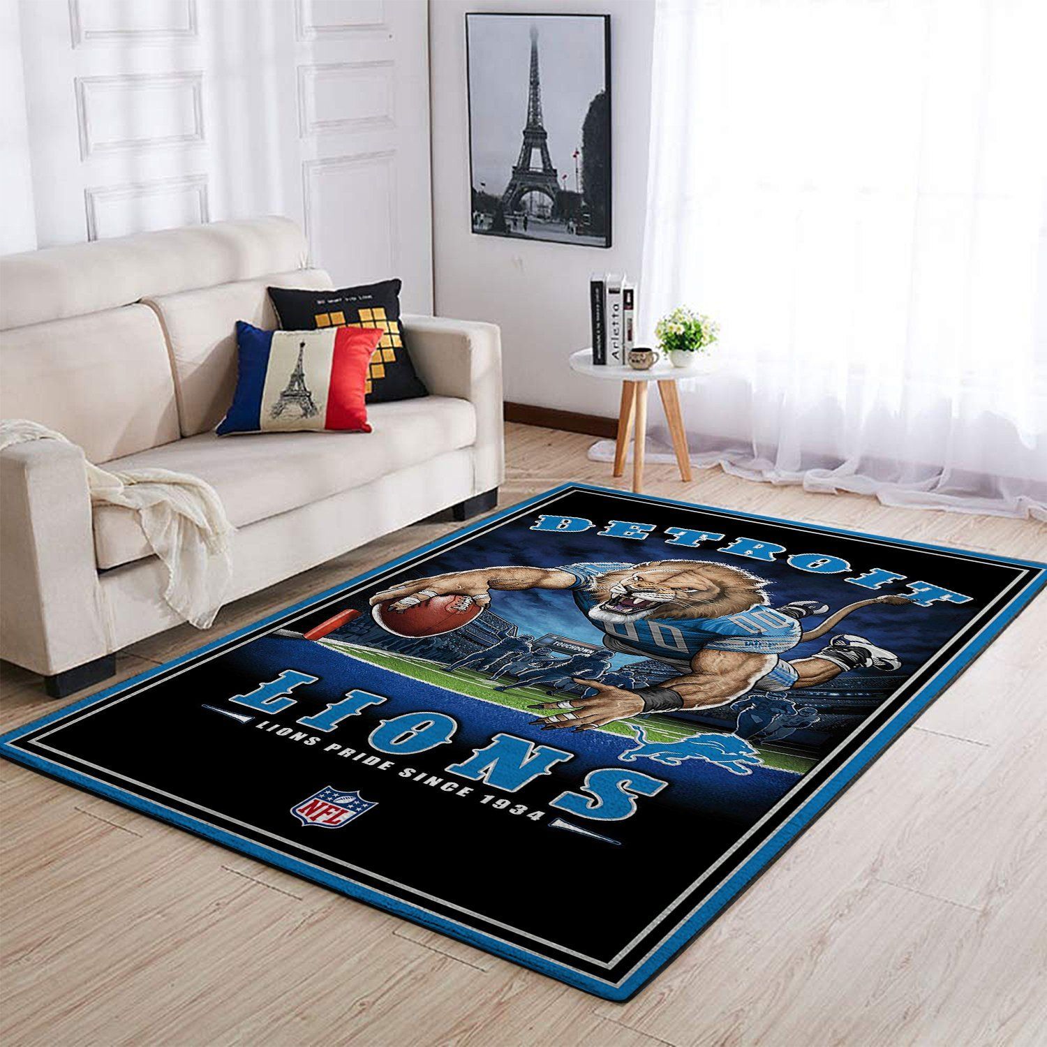 Amazon Detroit Lions Living Room Area Rug