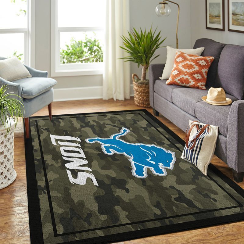 Amazon Detroit Lions Living Room Area Rug