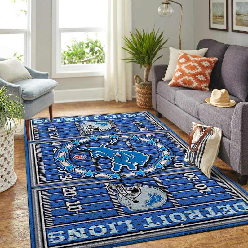 Amazon Detroit Lions Living Room Area Rug