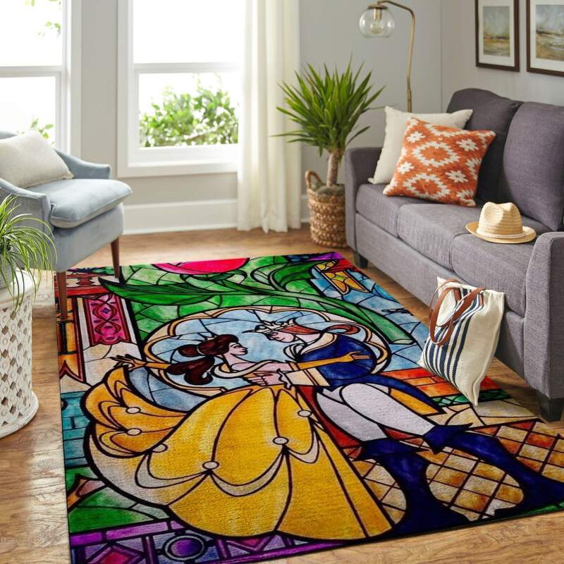 Amazon Disney Beauty And The Beast Living Room Area Rug