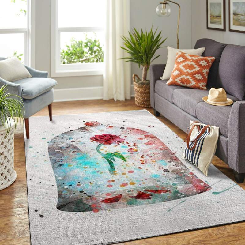 Amazon Disney Beauty And The Beast Living Room Area Rug