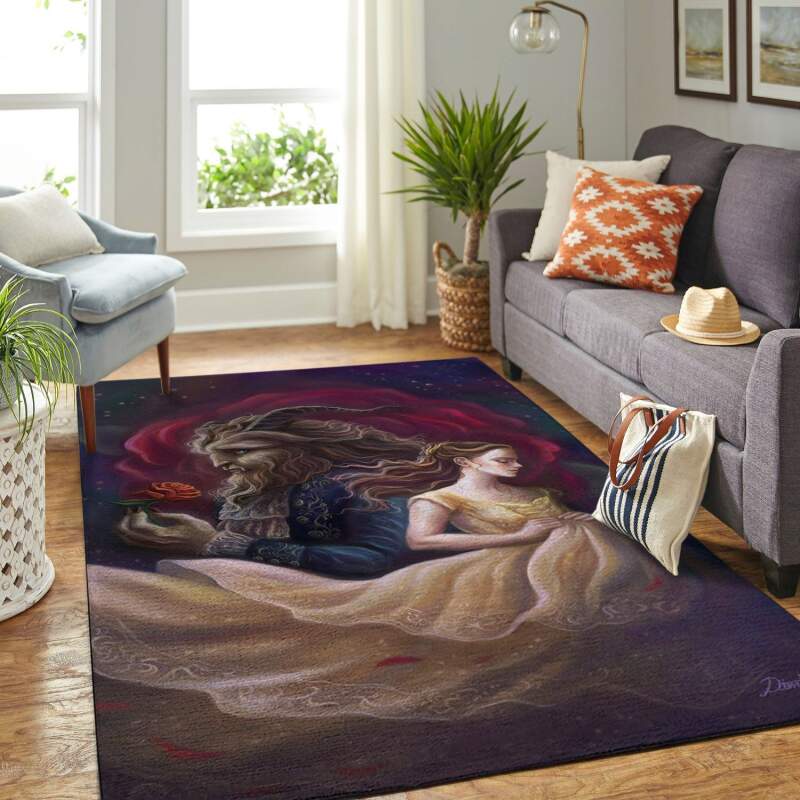 Amazon Disney Beauty And The Beast Living Room Area Rug