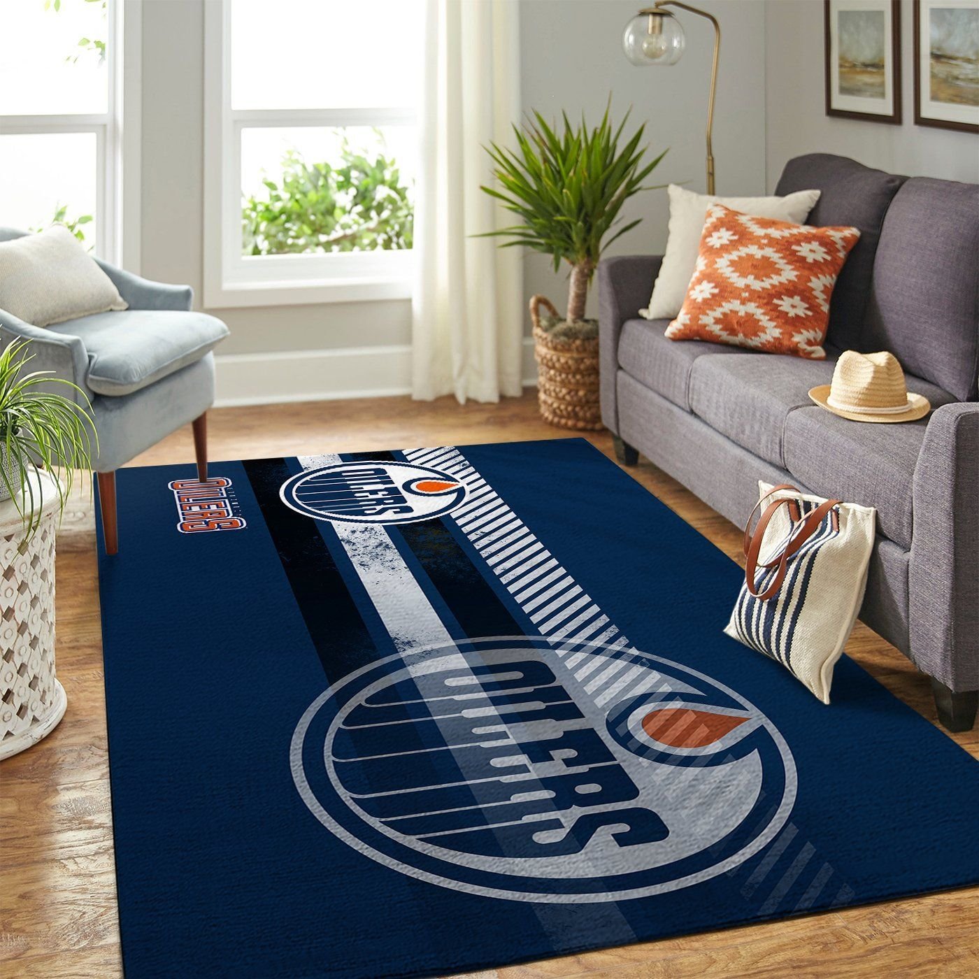 Amazon Edmonton Oilers Living Room Area Rug