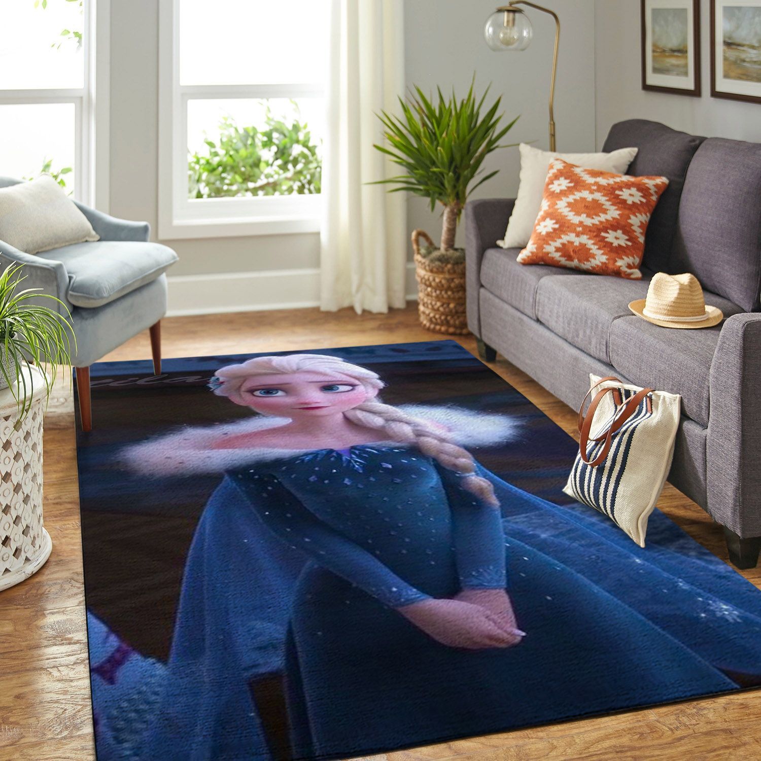 Amazon Elsa Frozen Living Room Area Rug