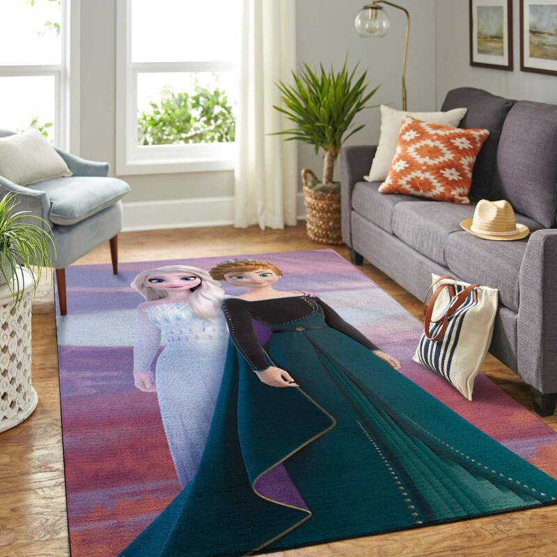 Amazon Frozen Elsa & Anna Living Room Area Rug