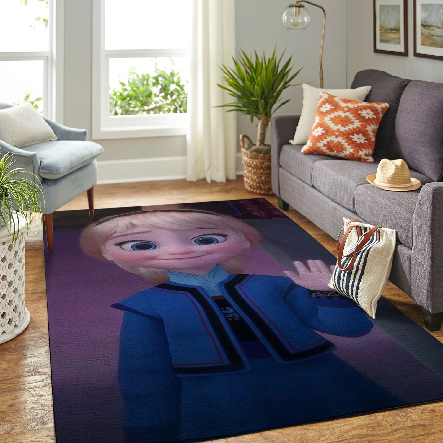 Amazon Frozen: Little Elsa Living Room Area Rug