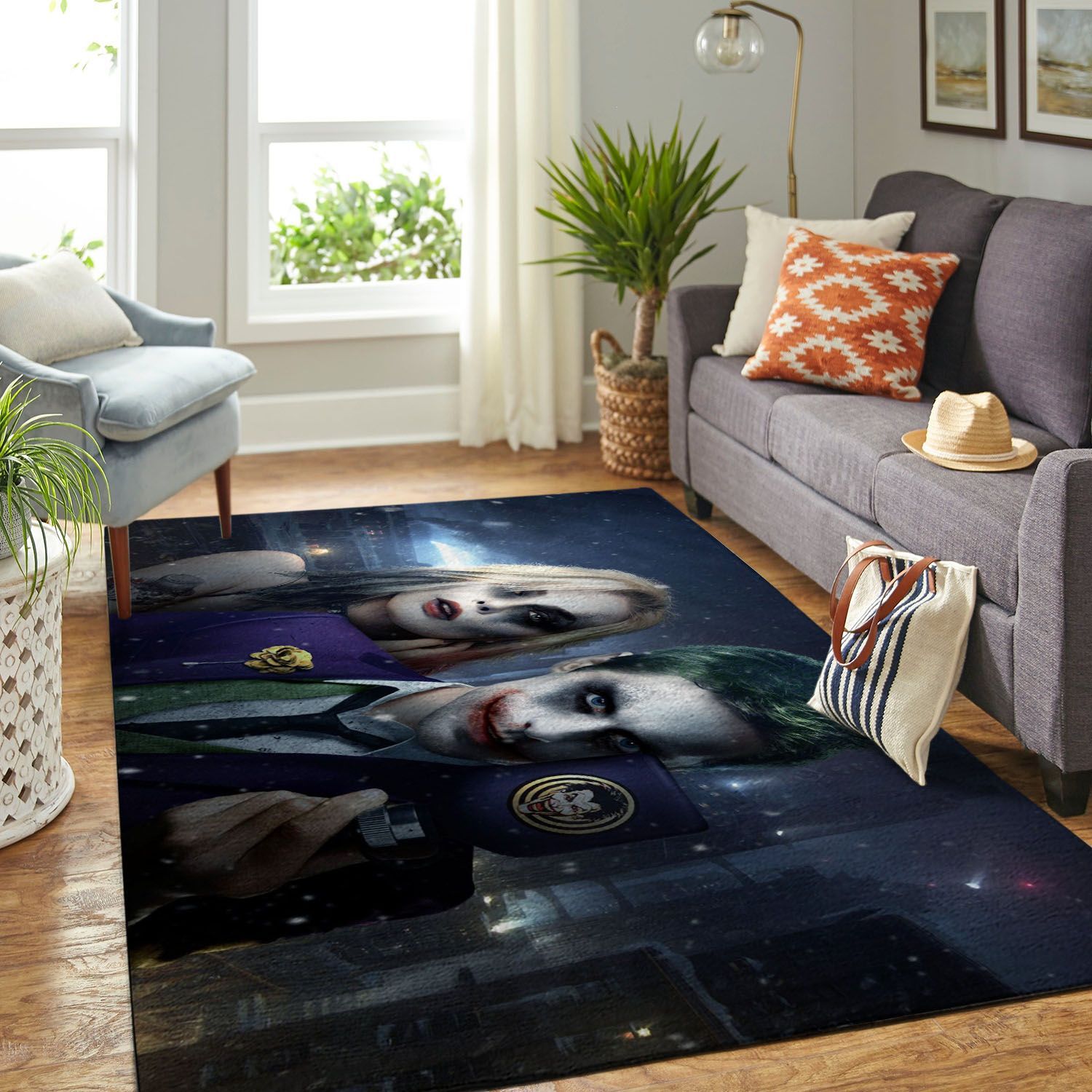 Amazon Joker And Harley Quinn Living Room Area Rug