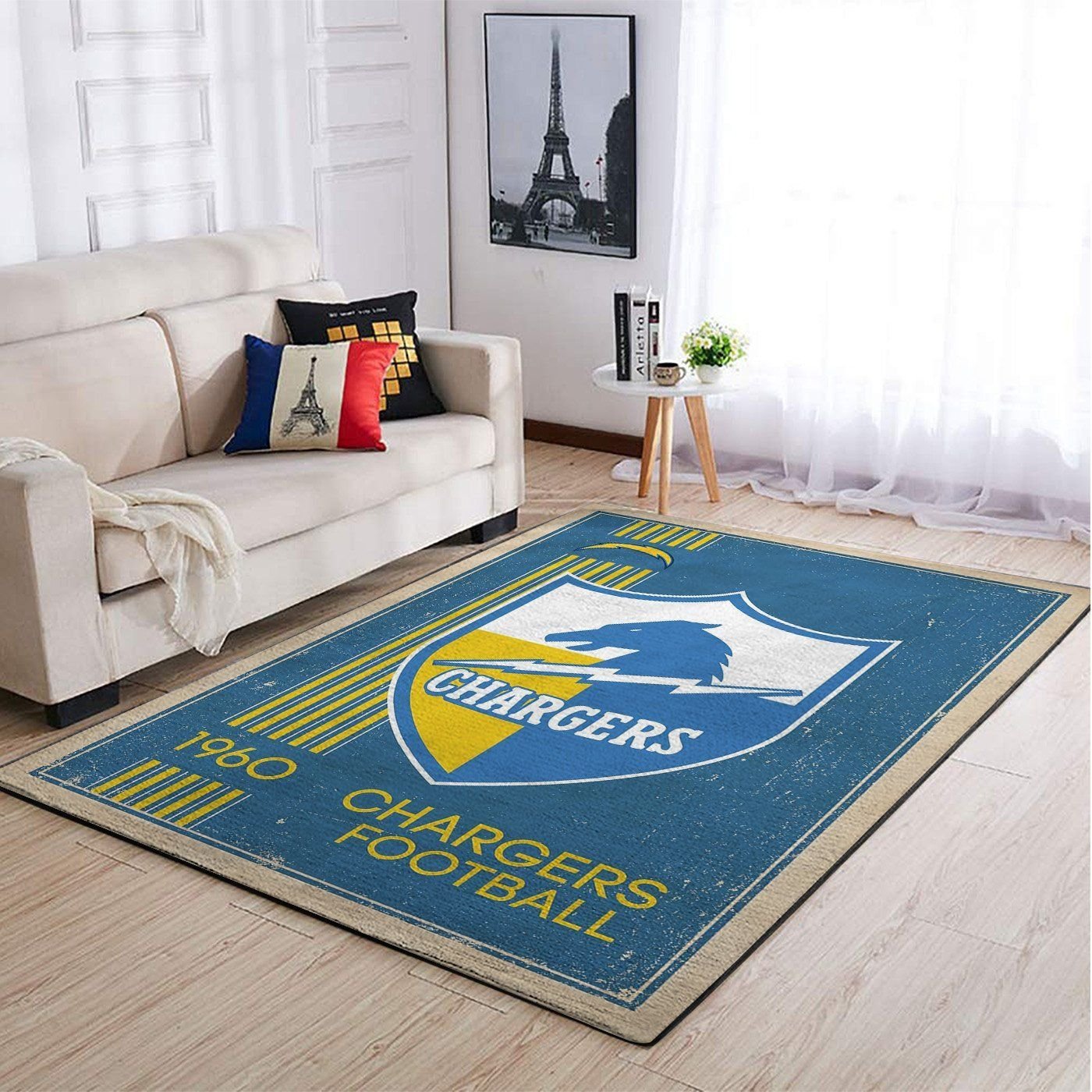 Amazon Los Angeles Chargers Living Room Area Rug