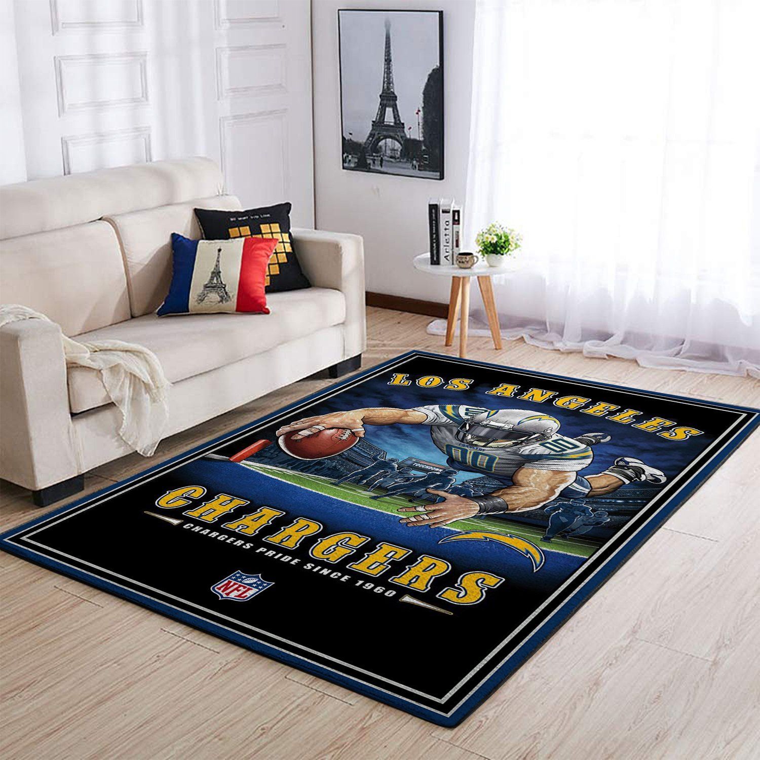 Amazon Los Angeles Chargers Living Room Area Rug