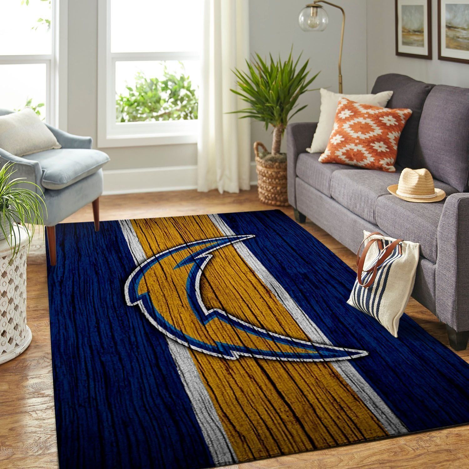 Amazon Los Angeles Chargers Living Room Area Rug