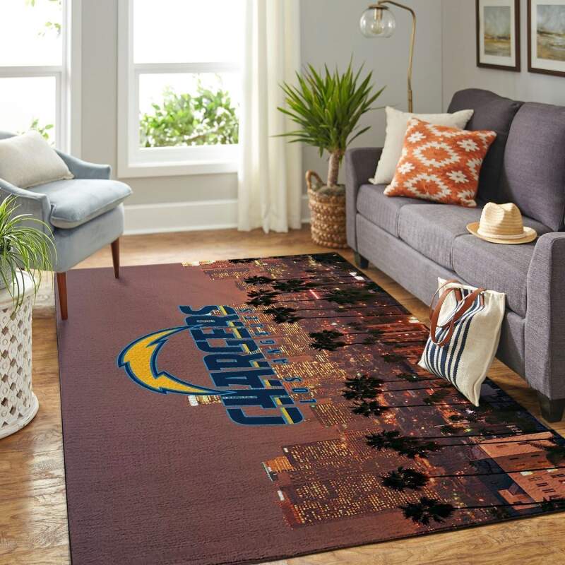Amazon Los Angeles Chargers Living Room Area Rug