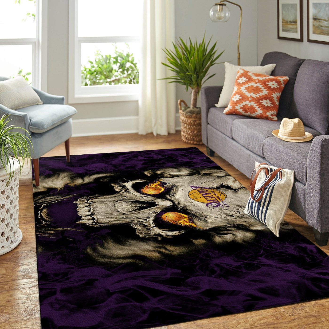 Amazon Los Angeles Lakers Living Room Area Rug