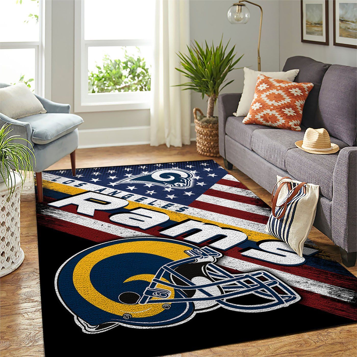 Amazon Los Angeles Rams Living Room Area Rug