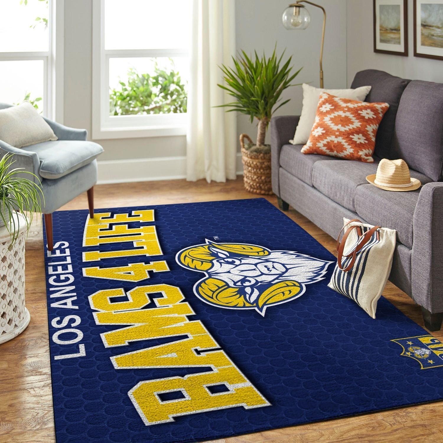 Amazon Los Angeles Rams Living Room Area Rug