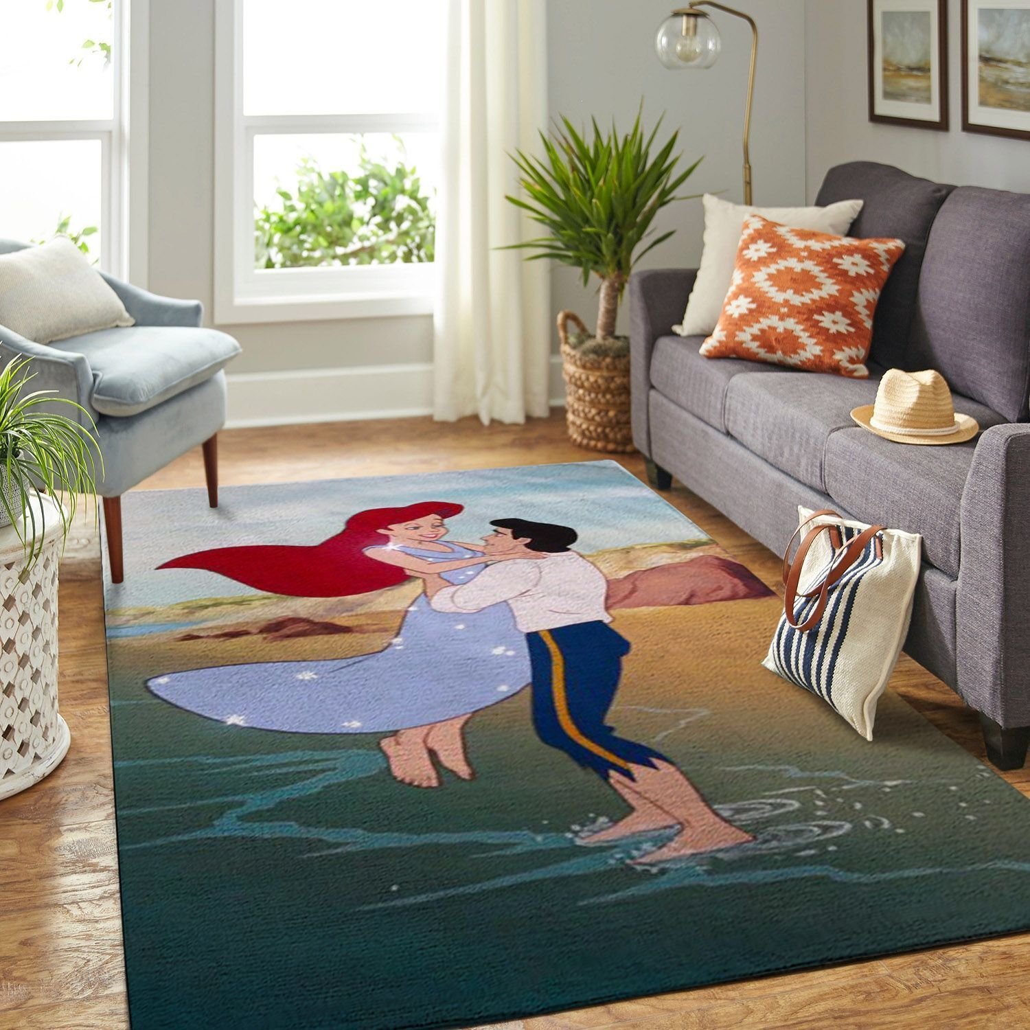 Amazon Mermaid Arial Princess Living Room Area Rug