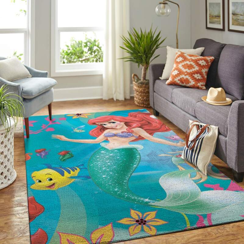 Amazon Mermaid Arial Princess Living Room Area Rug