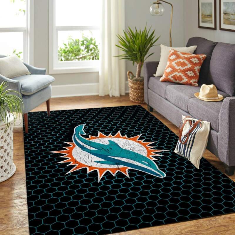 Amazon Miami Dolphins Living Room Area Rug