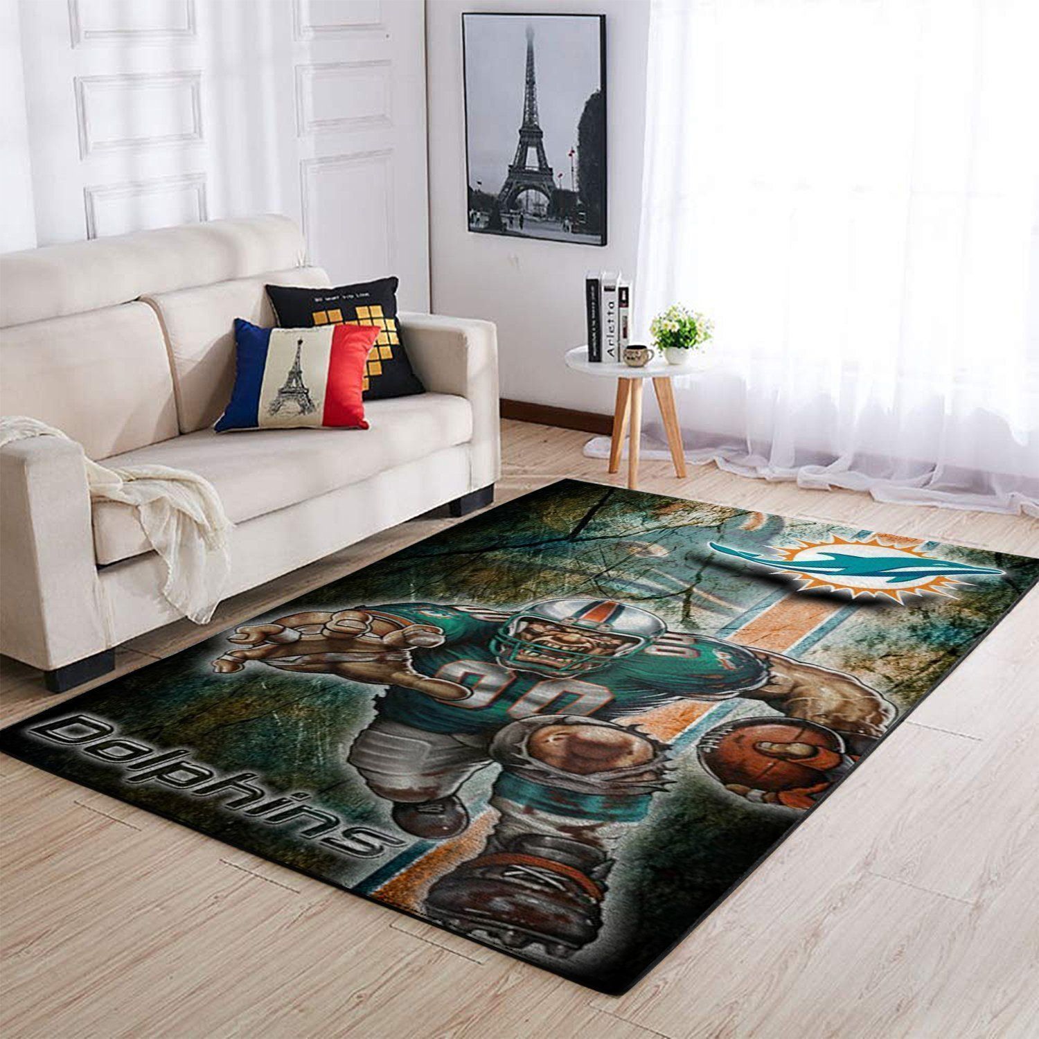 Amazon Miami Dolphins Living Room Area Rug