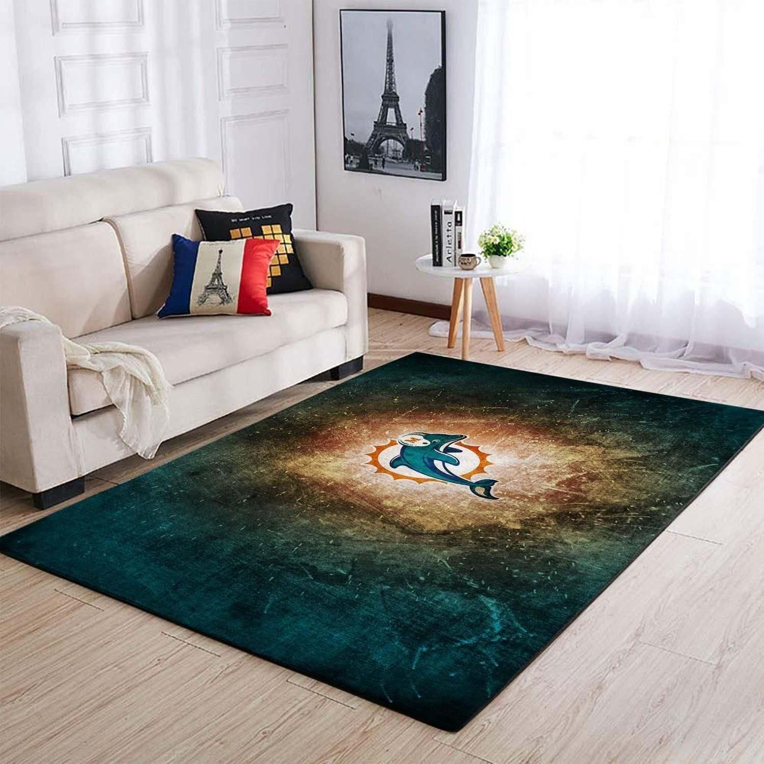 Amazon Miami Dolphins Living Room Area Rug