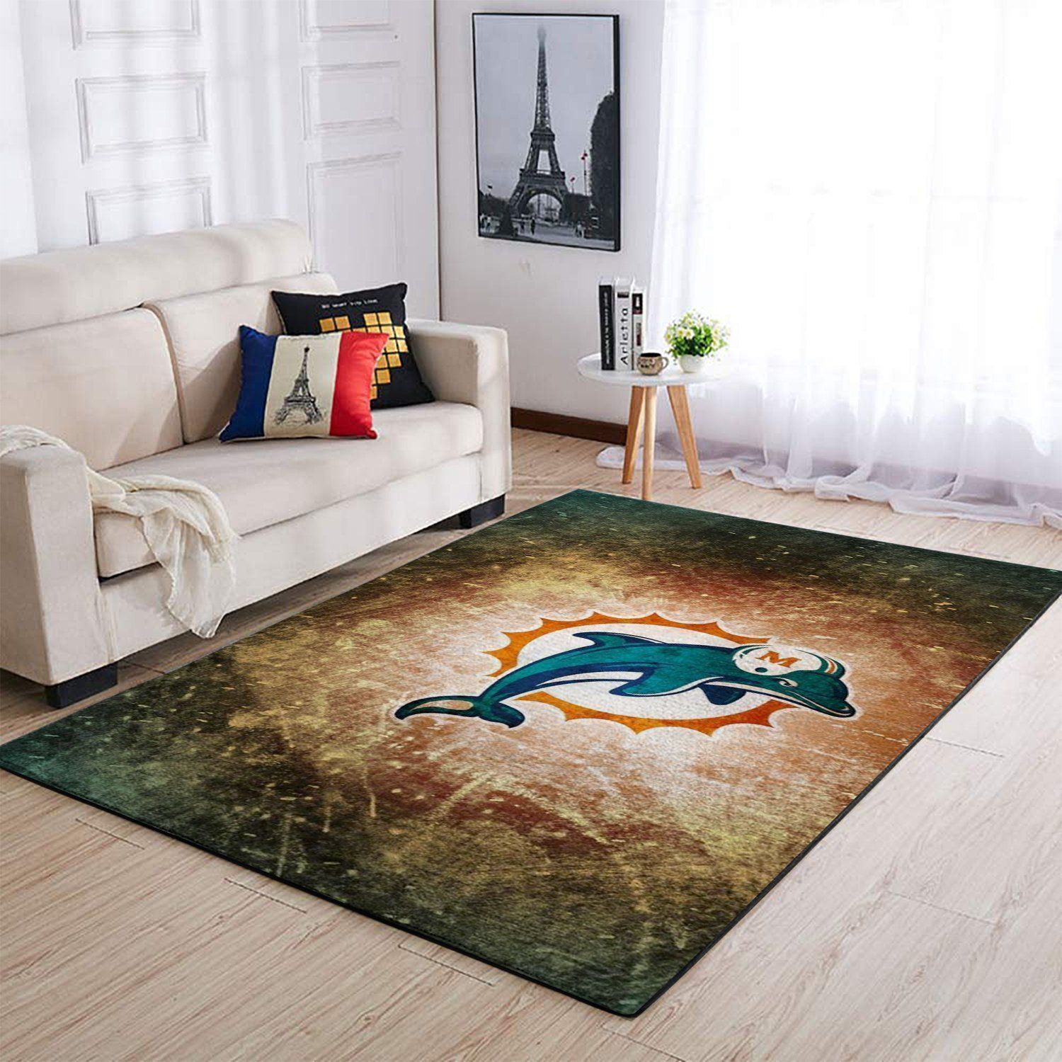 Amazon Miami Dolphins Living Room Area Rug
