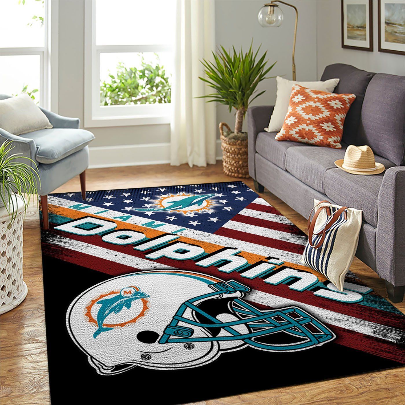Amazon Miami Dolphins Living Room Area Rug