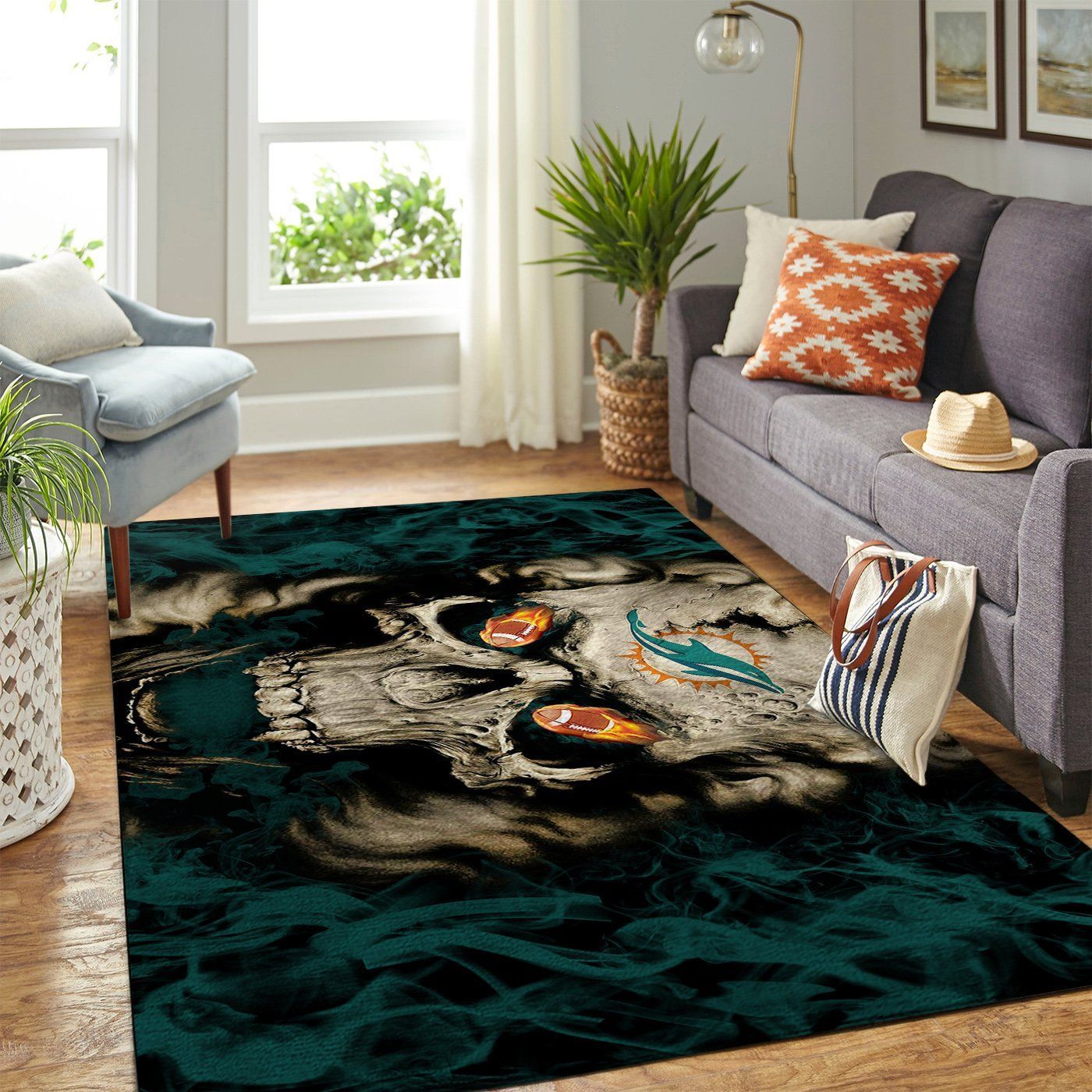 Amazon Miami Dolphins Living Room Area Rug