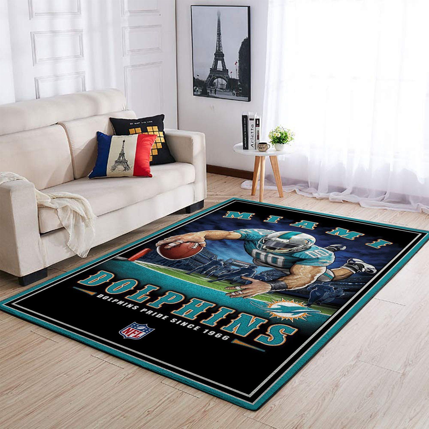 Amazon Miami Dolphins Living Room Area Rug