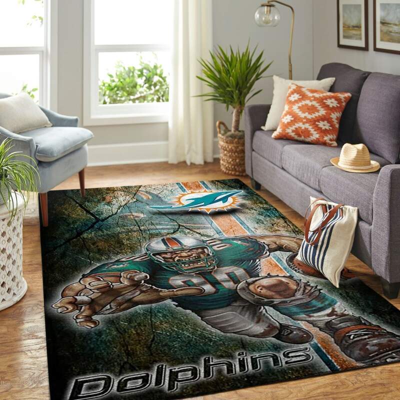 Amazon Miami Dolphins Living Room Area Rug