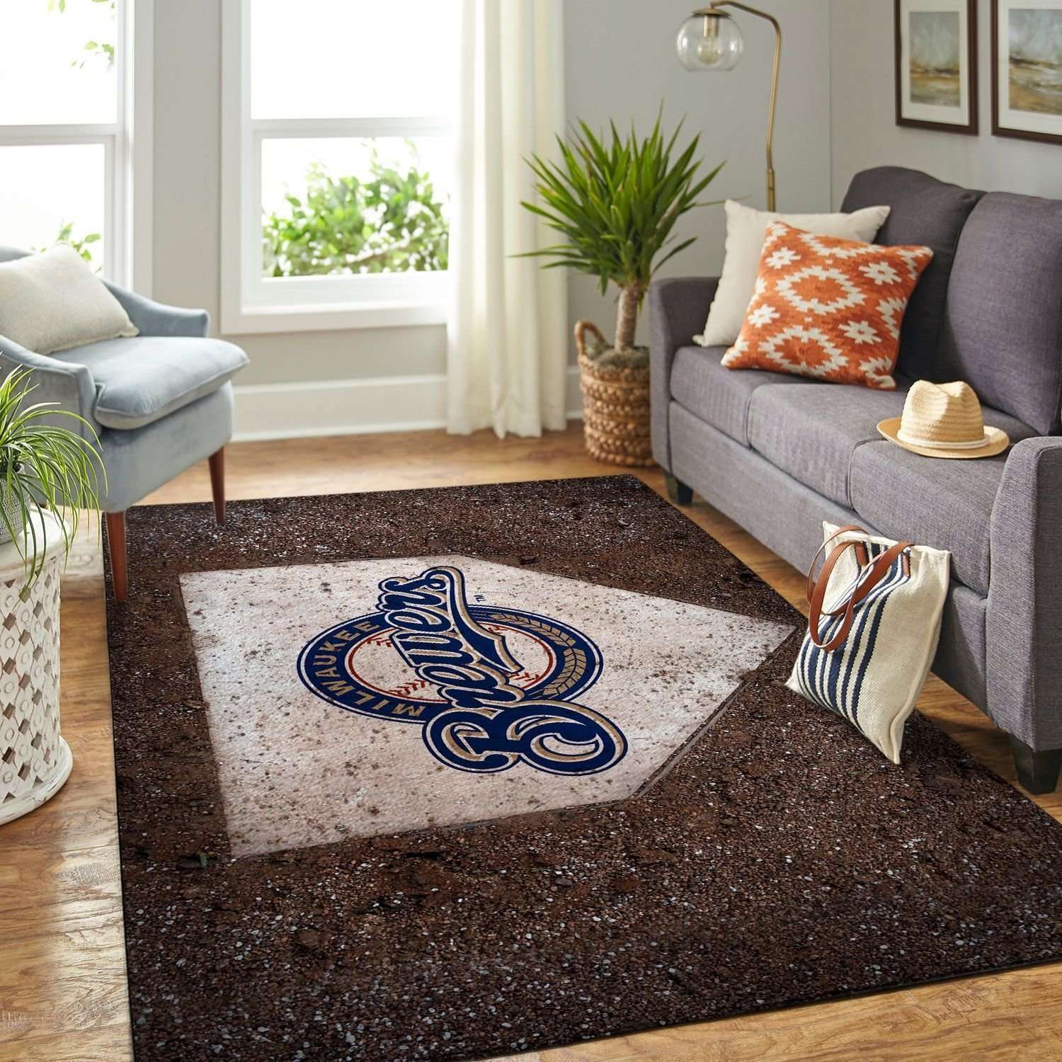 Amazon Milwaukee Brewers Living Room Area Rug