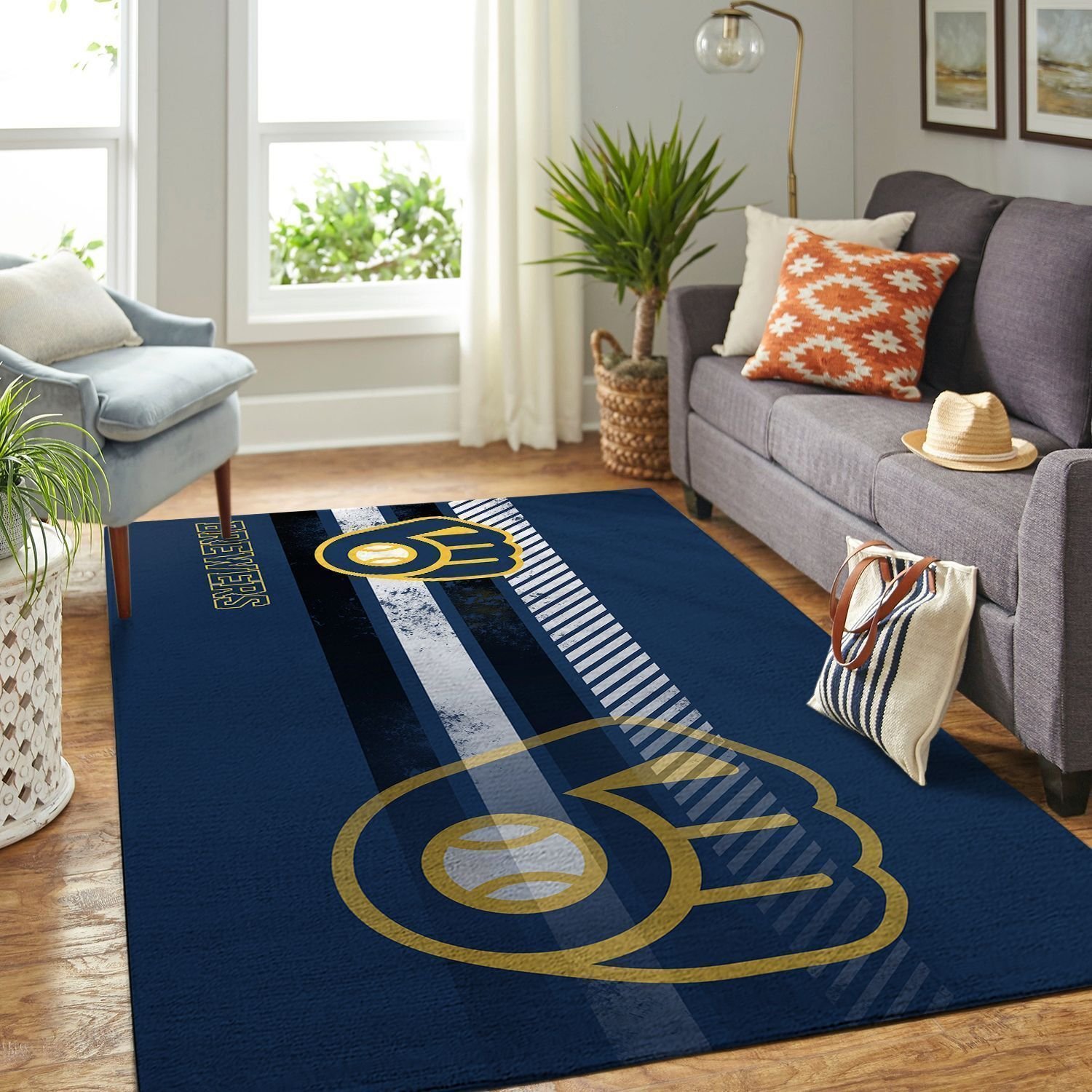 Amazon Milwaukee Brewers Living Room Area Rug