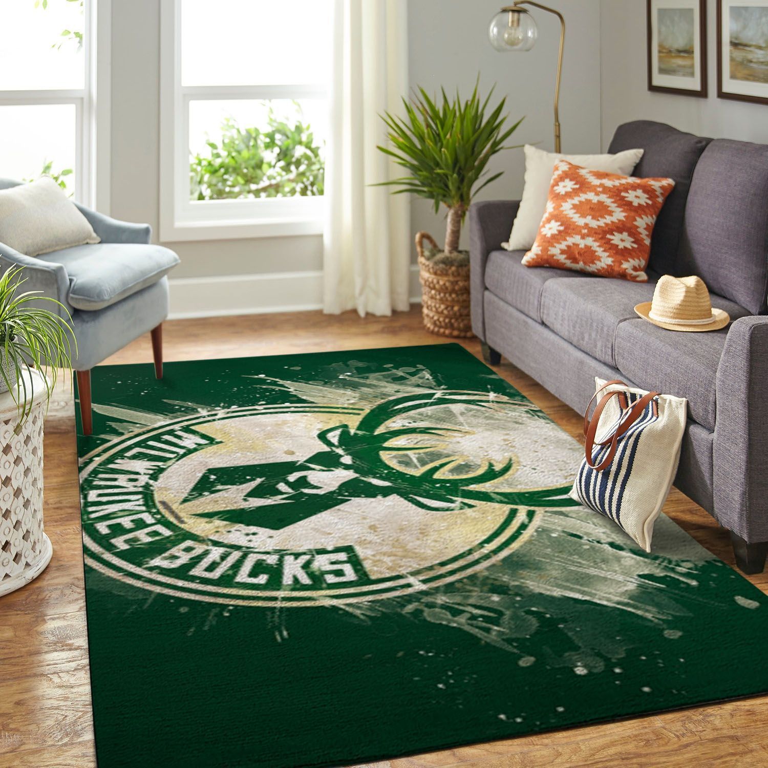 Amazon Milwaukee Bucks Living Room Area Rug