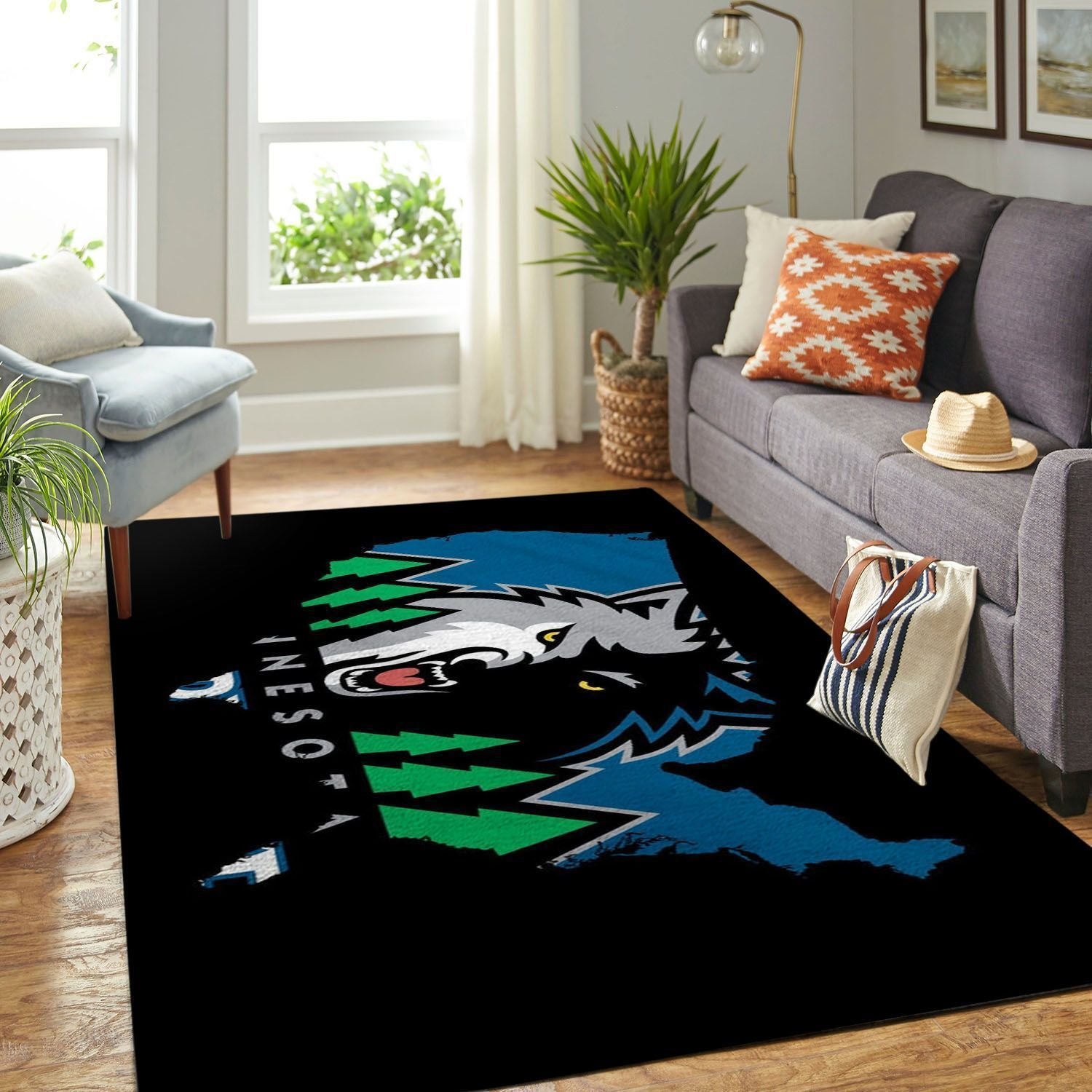 Amazon Minnesota Timberwolves Living Room Area Rug