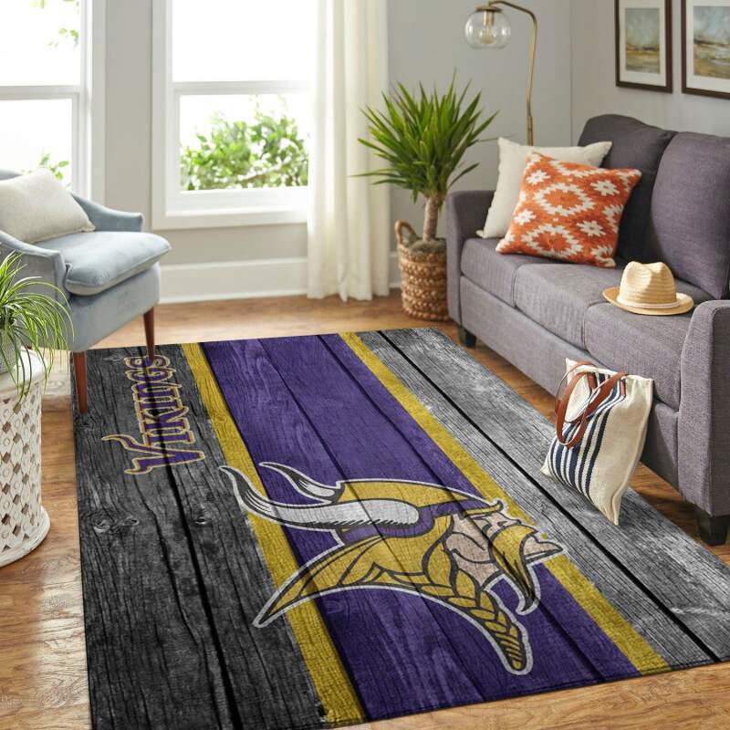 Amazon Minnesota Vikings Living Room Area Rug