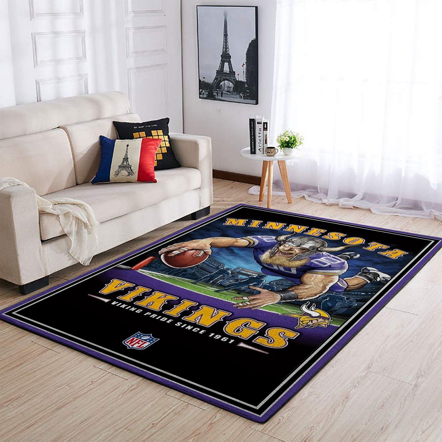 Amazon Minnesota Vikings Living Room Area Rug