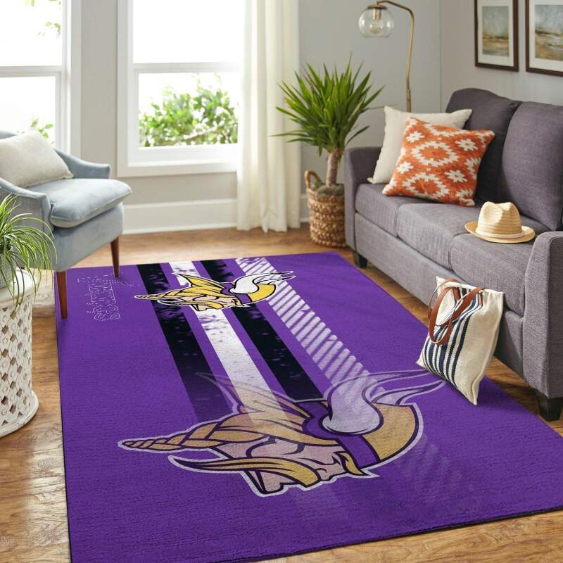 Amazon Minnesota Vikings Living Room Area Rug