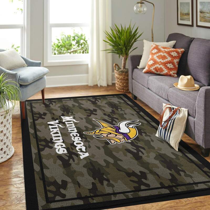 Amazon Minnesota Vikings Living Room Area Rug