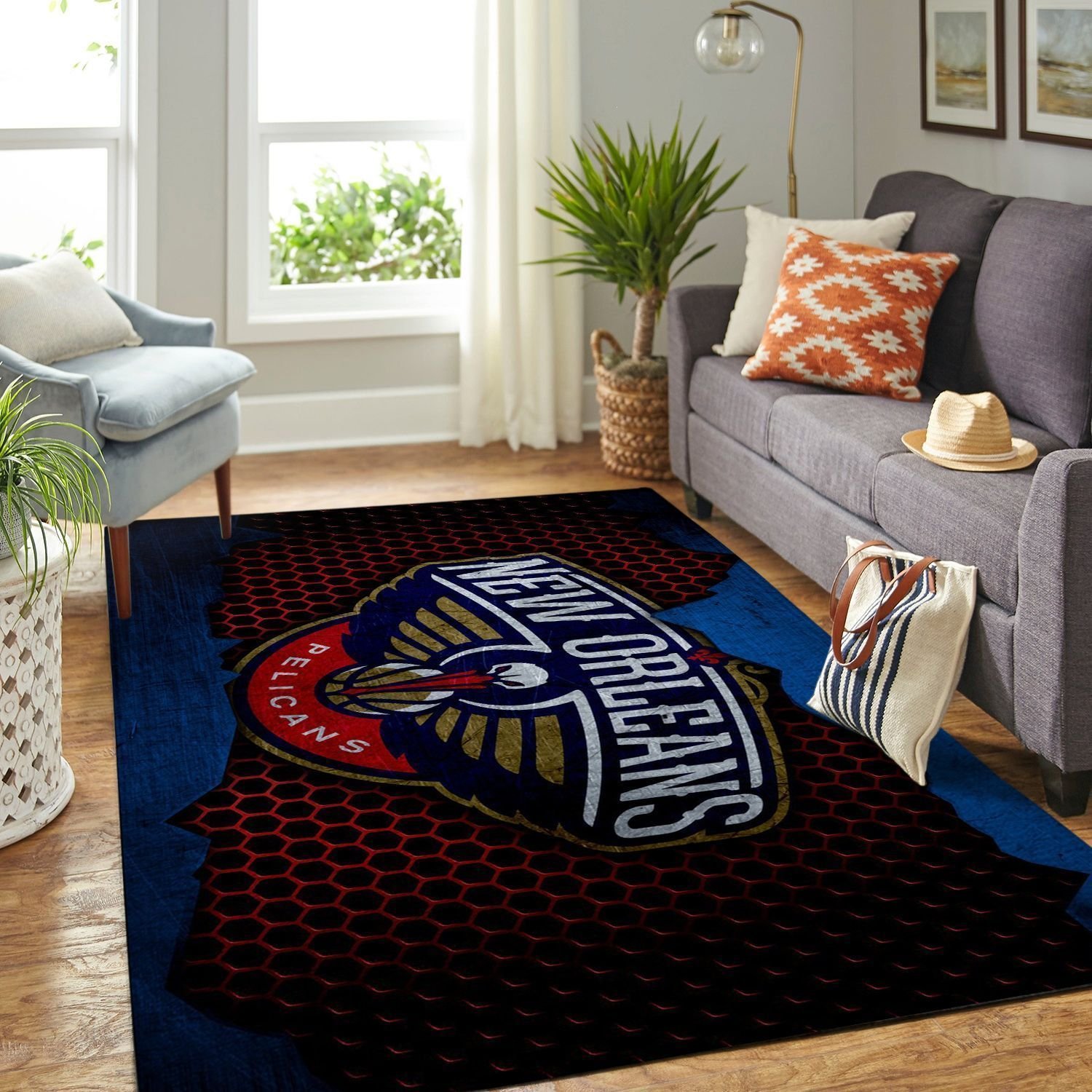 Amazon New Orleans Pelicans Living Room Area Rug
