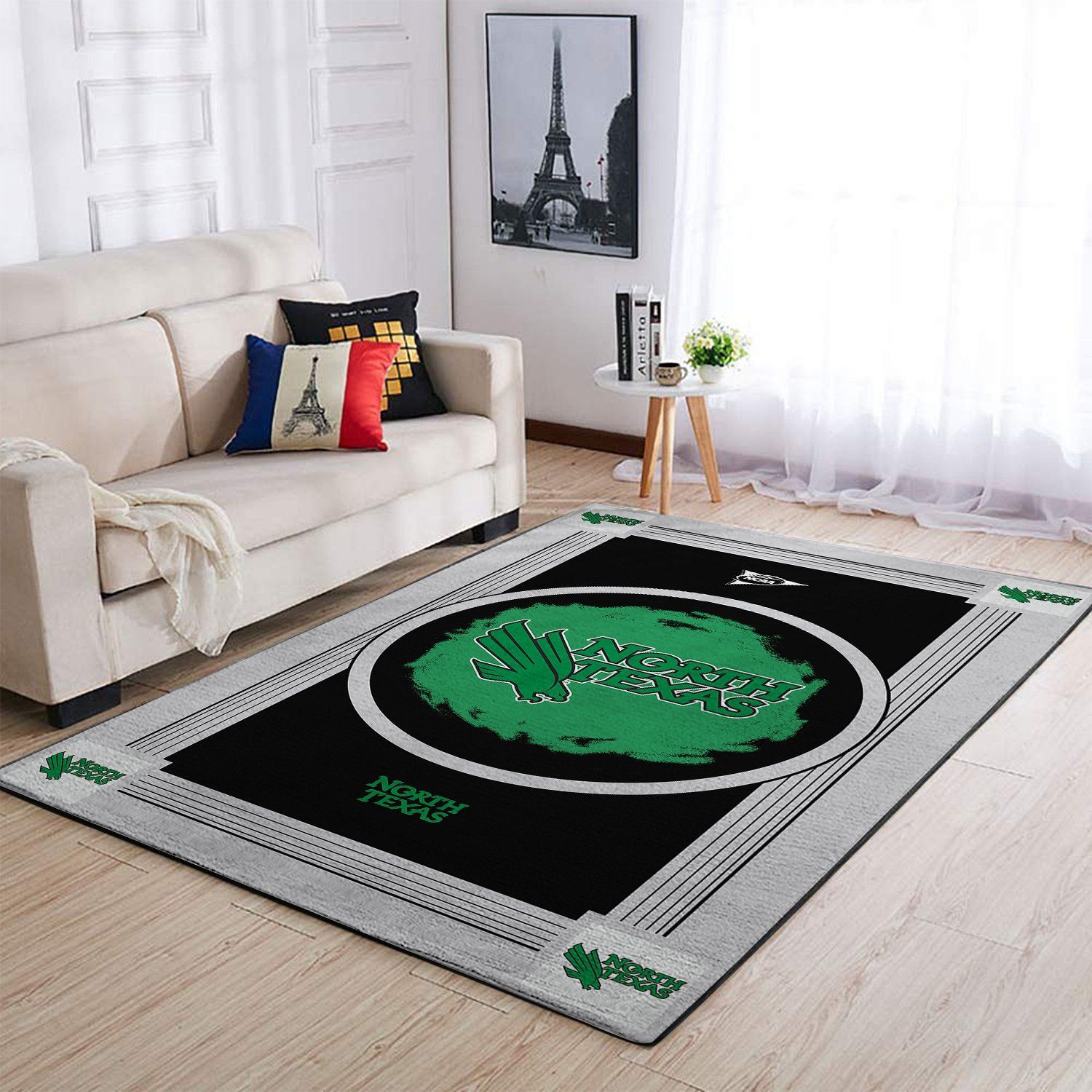 Amazon North Texas Mean Green Living Room Area Rug