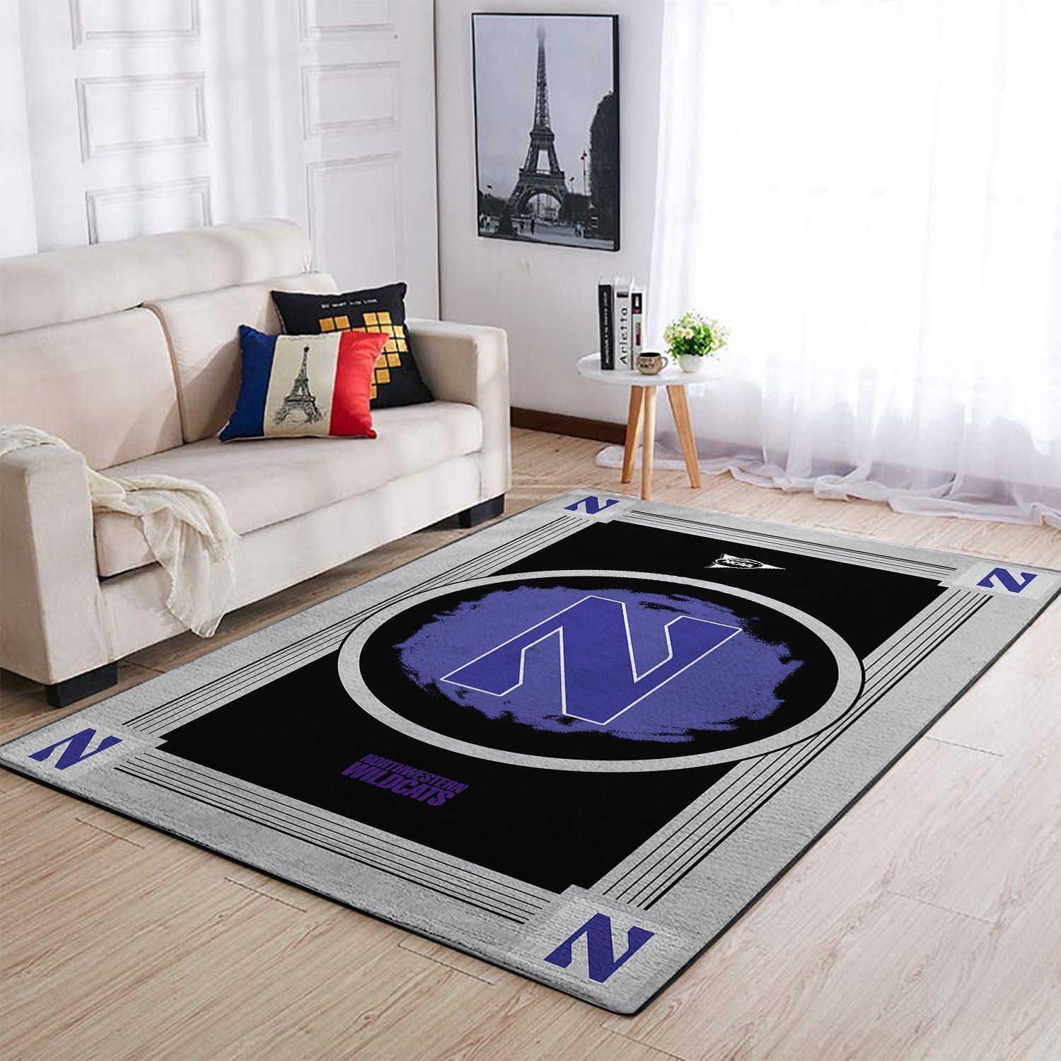 Amazon Northwestern Wildcats Living Room Area Rug