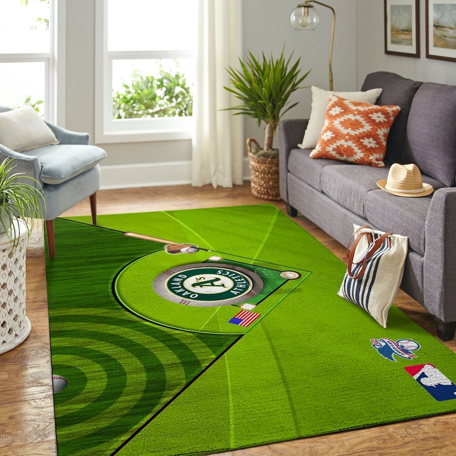 Amazon Oakland Athletics Living Room Area Rug
