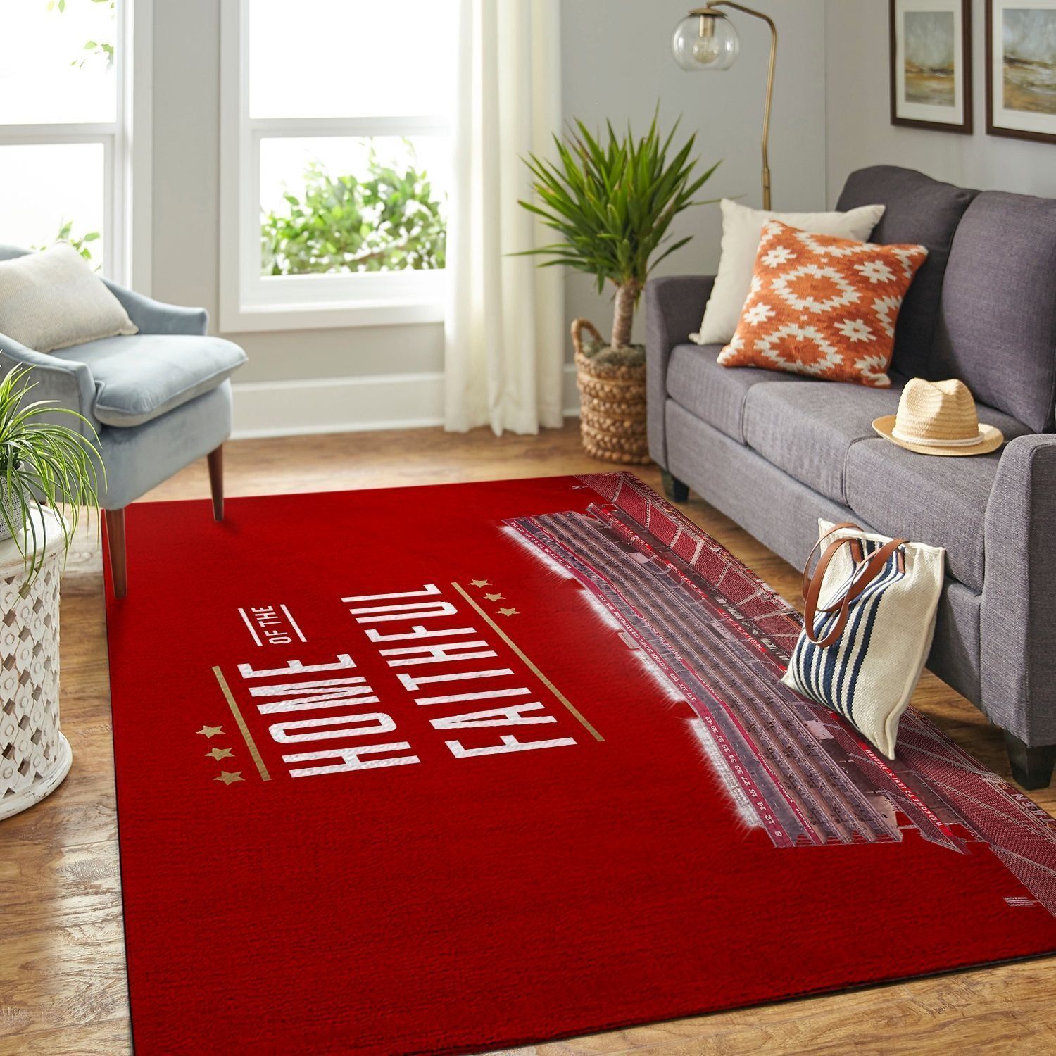 Home Of The Faithful 49ers Living Room Area Rug