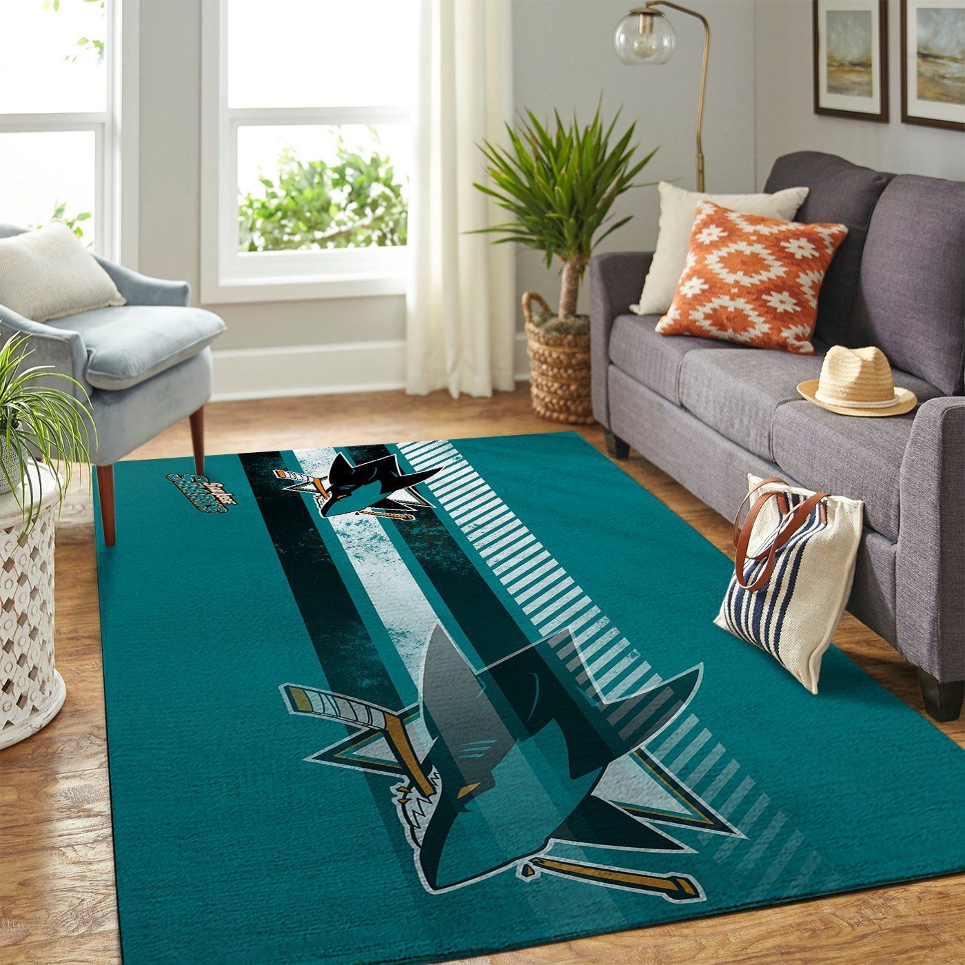 Amazon San Jose Sharks Living Room Area Rug