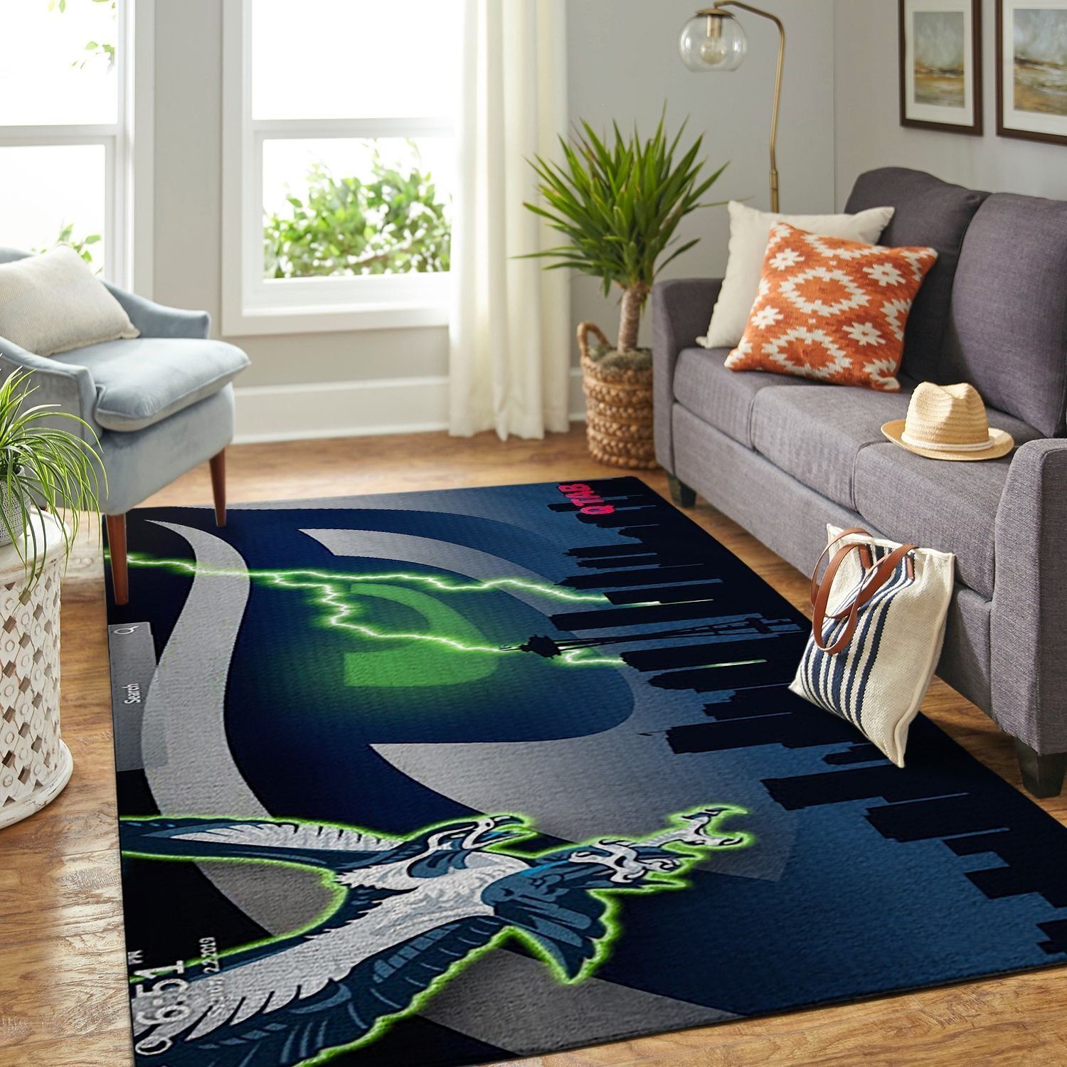 Amazon Seattle Seahawks Living Room Area Rug