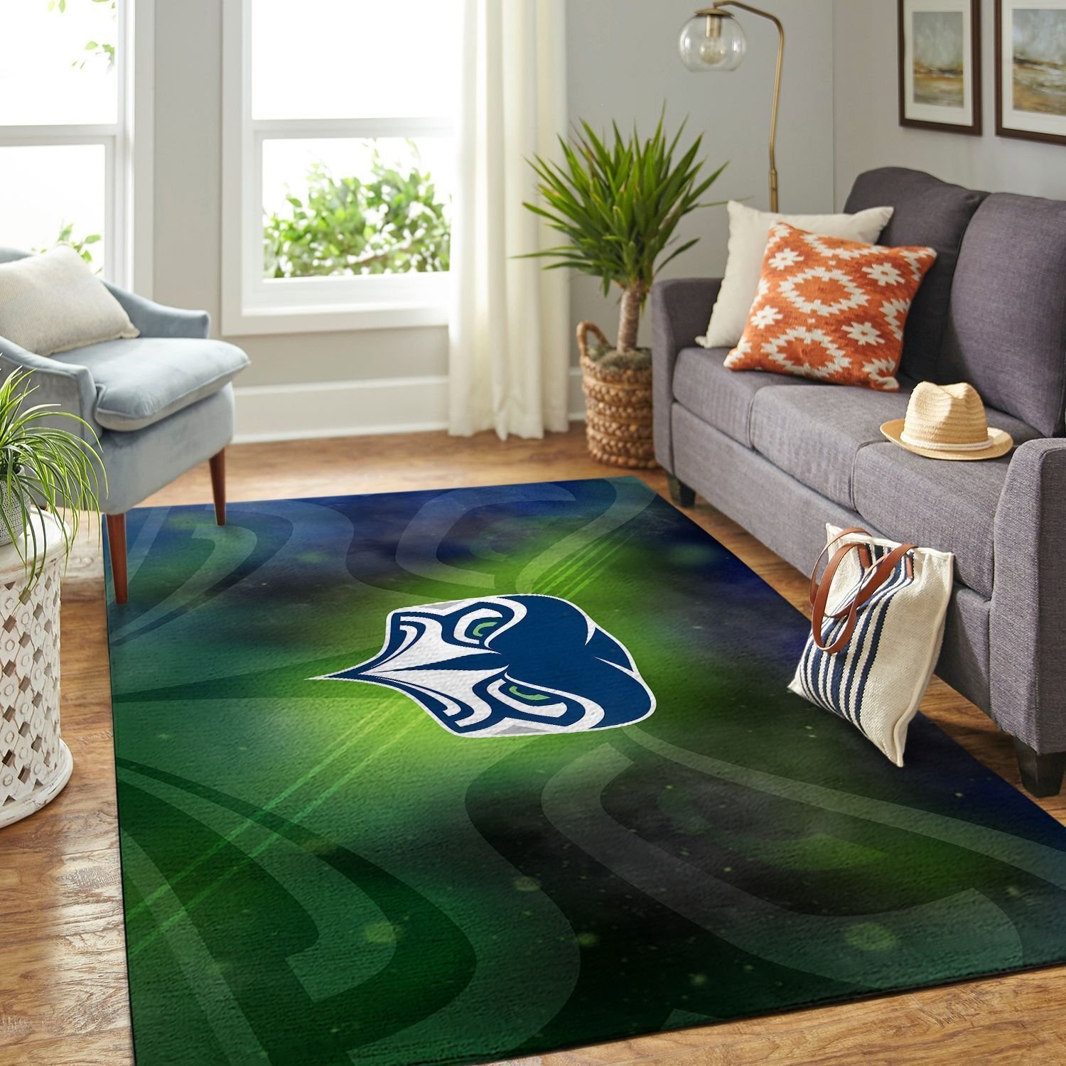 Amazon Seattle Seahawks Living Room Area Rug