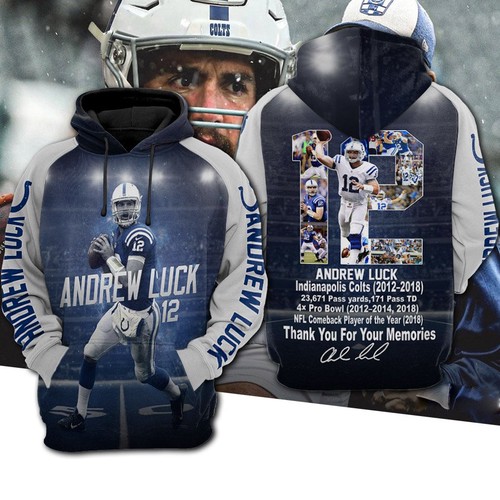 Amazon Sports Team Andrew Luck Hoodie 3D