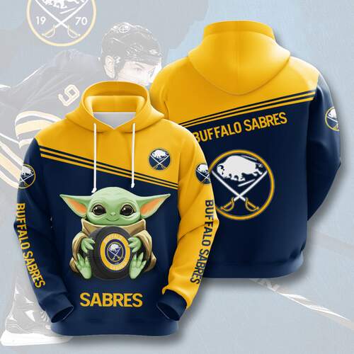 Amazon Sports Team Baby Yoda Buffalo Sabres Hoodie 3D 6 Amazon Sports Team Baby Yoda Buffalo Sabres Hoodie 3D
