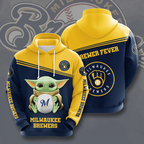 Amazon Sports Team Baby Yoda Milwaukee Brewers Hoodie 3D 6 Amazon Sports Team Baby Yoda Milwaukee Brewers Hoodie 3D