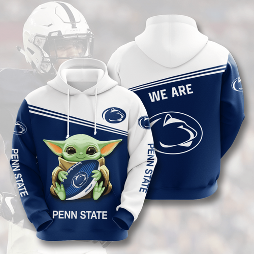 Amazon Sports Team Baby Yoda Penn State Nittany Lions Hoodie 3D