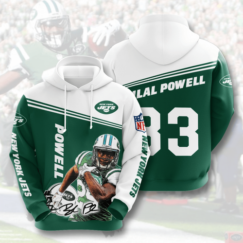 Amazon Sports Team Bilal Powel New York Jets Hoodie 3D 12 Amazon Sports Team Bilal Powel New York Jets Hoodie 3D
