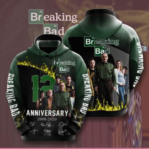 Amazon Sports Team Breaking Bad Movie Character Anniversary Hoodie 3D